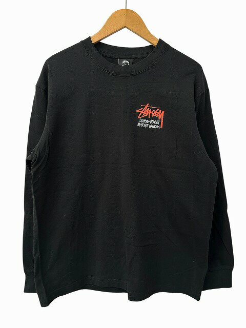 Rakuten - 【中古】ステューシー STUSSY × Dover Street Market ドーバー ストリート マーケット ロンドン London tee ロゴ プリント 長袖Tシャツ L 黒 ブラック ブランド古着ベクトル 中古260317 メンズ