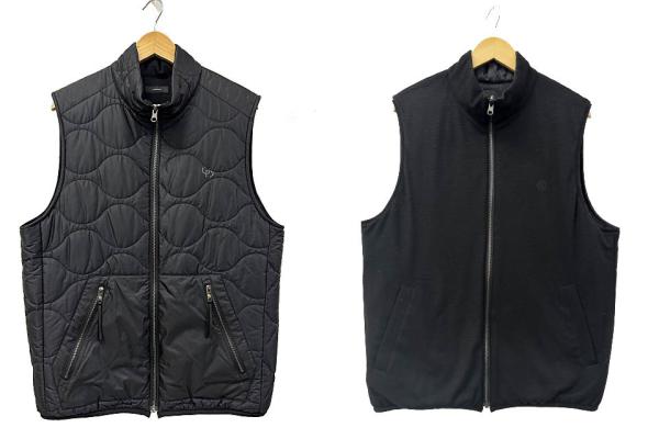Rakuten - 【中古】OBSIDIAN オブシディアン LIMONTA QUILTING REVERSIB LE VEST リモンタ キルティング リバーシブル ダウン ベスト ゴルフウェア ODM22AV014 L 黒ブラック ブランド古着ベクトル 中古●260322 メンズ