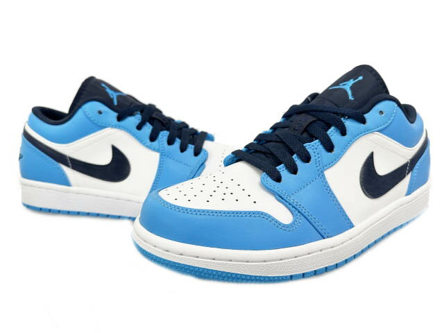 ナイキ NIKE AIR JORDAN 1 LOW University Blue エア ジョーダン 1 ロー ユニバーシティ ブルー 553558-144 26.5 青 黒 ブルー ブラック ブランド古着ベクトル 中古260323 メンズ