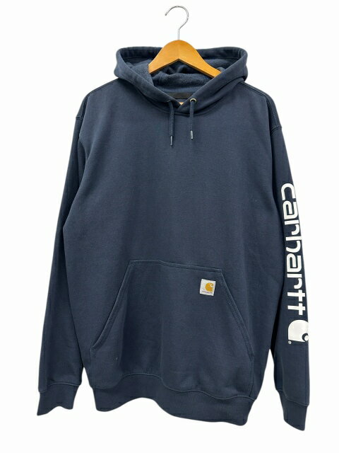 樂天商城 - 【中古】カーハート carhartt Logo Sweatshirt LOOSE FIT ロゴ スウェット シャツ ルーズ フィット M 紺 ネイビー ブランド古着ベクトル 中古 260402 メンズ