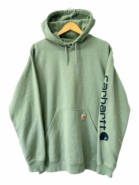 樂天商城 - 【中古】カーハート carhartt Iconic Logo Sweatshirt LOOSE FIT アイコニック ロゴ ルーズフィット スウェット シャツ プルオーバー パーカー K288 M 緑グリーン ブランド古着ベクトル 中古260403 メンズ