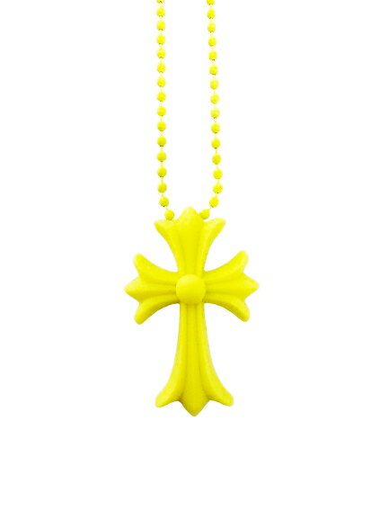 乐天商城 - 【中古】クロムハーツ CHROME HEARTS RUBBER CH CRS SML ラバー CHクロス スモール ネックレス 黄色 イエロー ブランド古着ベクトル中古☆AA★▲■260422 メンズ