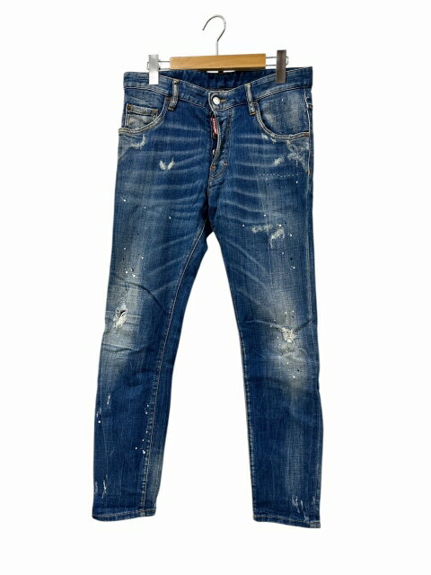 Rakuten - 【中古】ディースクエアード DSQUARED2 19SS FADED BLUE WASH SKATER DENIM フェード ブルー ウォッシュ スケーター デニム パンツ ジーンズ S71LB0593 44 インディゴ ブランド古着ベクトル 中古●260403 メンズ