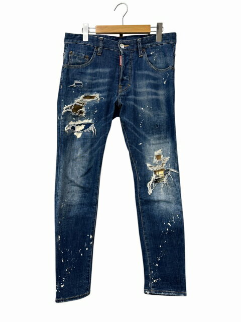 樂天商城 - 【中古】ディースクエアード DSQUARED2 18AW Skater Jeans スケーター ジーンズ S74LB0446 S30342 44 インディゴ ブランド古着ベクトル 中古●260403 メンズ