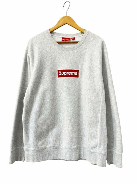 Rakuten - 【中古】シュプリーム SUPREME 18AW Box Logo Crewneck ボックス ロゴ刺繍 クルーネック スウェット トレーナー L グレー ブランド古着ベクトル 中古☆AA★260515 メンズ