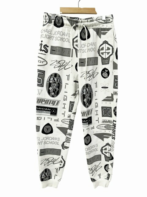 Rakuten - 【中古】ナイキ NIKE JORDAN BRAND M J ESS AOP FLC PANT ジョーダン ブランド 総柄 ロゴ スウェット パンツ HM7257-133 M 白 ホワイト ブランド古着ベクトル 中古●260526 メンズ