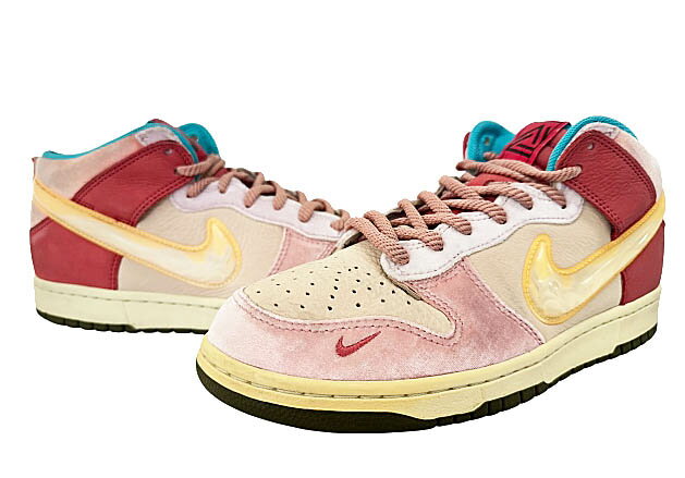 Rakuten - 【中古】ナイキ NIKE ×Social Status ソーシャル ステータス DUNK MID Strawberry Milk ダンク ミッド ストロベリーミルク DJ1173-600 26.5 ピンク ブランド古着ベクトル 中古▲■260406 メンズ