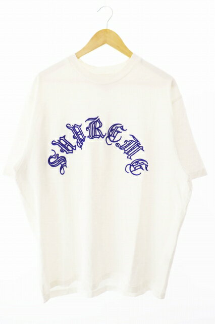 Rakuten - 【中古】シュプリーム SUPREME 23AW Old English S/S Top Tee オールド イングリッシュ ロゴ刺繍 半袖Tシャツ L 白 ホワイト ブランド古着ベクトル 中古☆AA★260507 メンズ