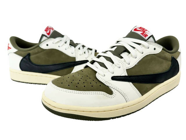 Rakuten - 【中古】ナイキ NIKE ×TRAVIS SCOTT トラヴィス スコット AIR JORDAN 1 LOW OG SP Reverse Olive エア ジョーダン 1 ロー リバース オリーブ DM7866-200 27 ブランド古着ベクトル 中古☆AA★▲■260524 メンズ