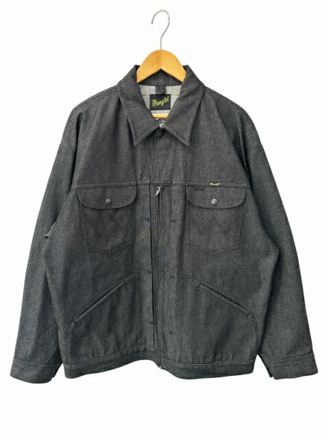 Rakuten - 【中古】ワコマリア WACKO MARIA × Wrangler ラングラー Zip Up Trucker Jacket ジップアップ デニム トラッカー ジャケット WS9313 L 黒 ブラック ブランド古着ベクトル 中古260410 メンズ