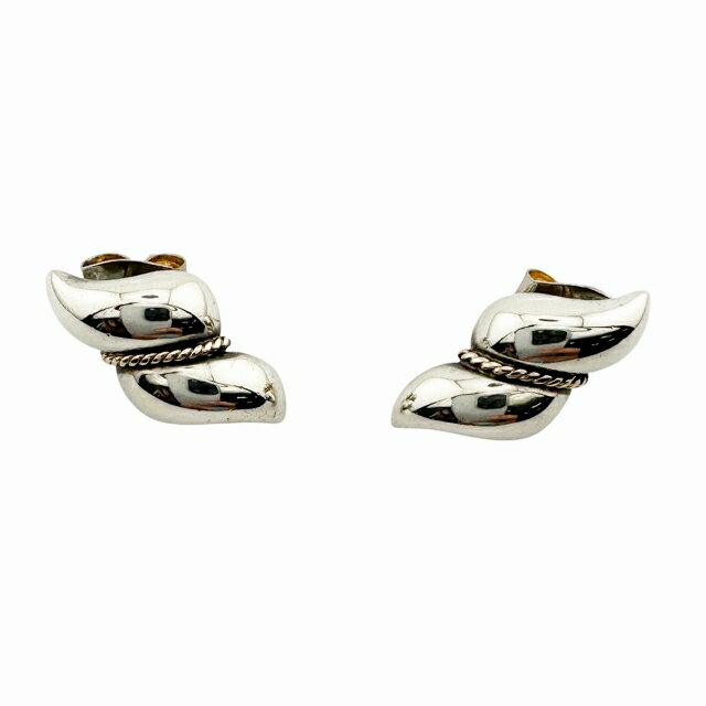Rakuten - 【中古】ティファニー TIFFANY & CO. ツイストロープ スタッド ピアス K14 925 2P シルバー イエローゴールド ブランド古着ベクトル 中古☆AA★●▲260414 レディース