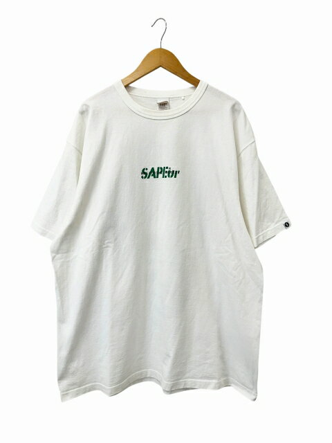 乐天商城 - 【中古】SAPEur サプール ×MASATOSHI HAMADA 浜田 雅功 22SS プリント 半袖 Tシャツ XXL 白 ホワイト ブランド古着ベクトル 中古260510 メンズ