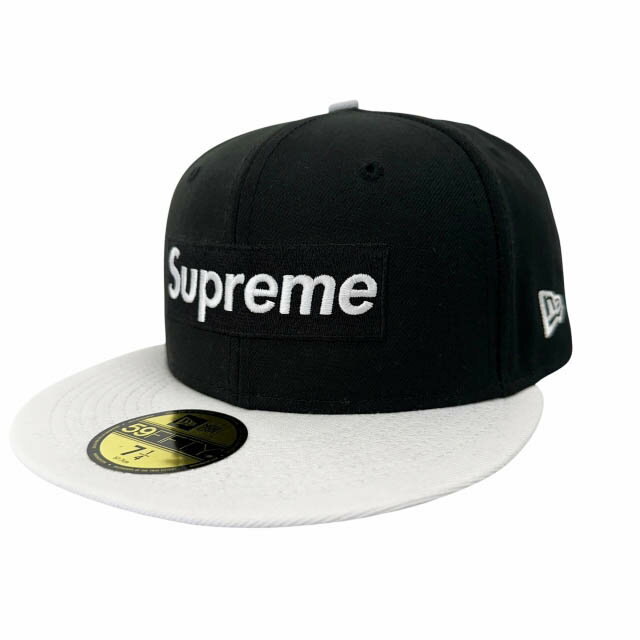 Rakuten - 【中古】シュプリーム SUPREME ×NEWERA ニューエラ 22SS 2-Tone Box Logo Cap 2トーン ボックス ロゴ刺繍 ベースボール キャップ 帽子 7 1/4 黒 白 ブラック ホワイト ブランド古着ベクトル 中古☆AA★▲260522 メンズ