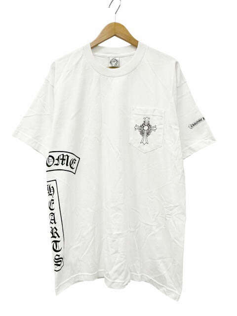 Rakuten - 【中古】クロムハーツ CHROME HEARTS OLD CH CROSS T-BAR S/S TEE オールド クロス Tバー ロゴ プリント 半袖Tシャツ L 白ホワイト ブランド古着ベクトル 中古☆AA★260530 メンズ