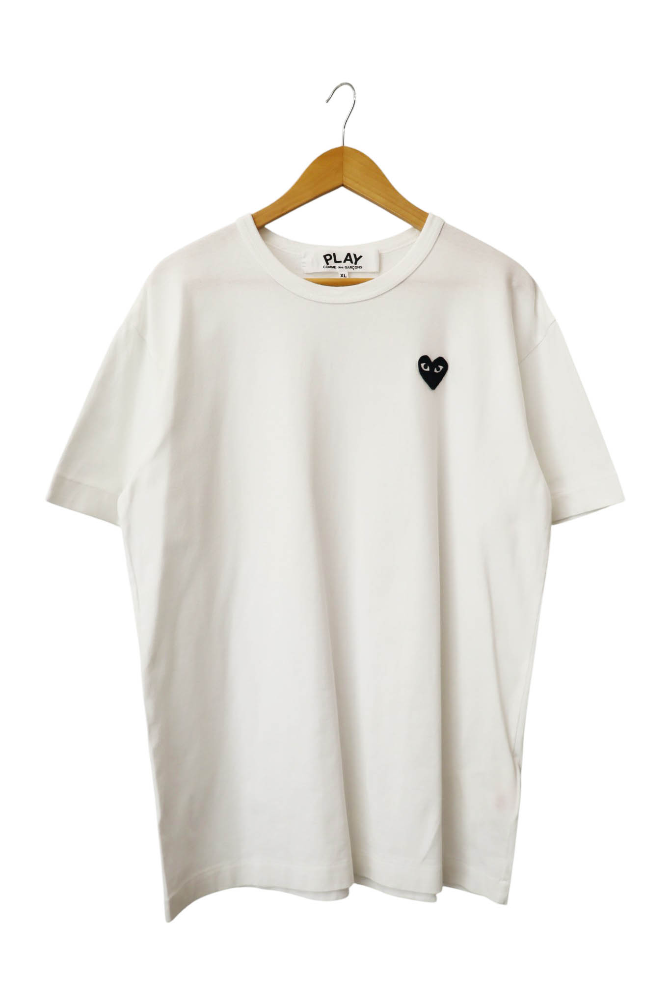 PLAY COMME des GARCONS Tシャツ・カットソー M 白 【古着】【中古】【送料無料】 COMME des GARCONS - COMME des GARCONS Tシャツ・カットソー M 白