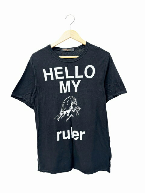 Rakuten - 【中古】アンダーカバー UNDERCOVER BUT BEAUTIFUL期 HELLO MY ruler Tee プリント Tシャツ 半袖 M 黒 ブラック ブランド古着ベクトル中古260429 メンズ