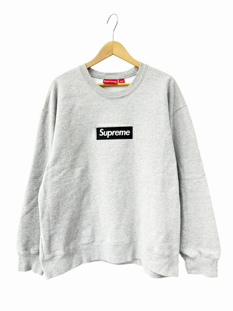American Casual - 【中古】シュプリーム SUPREME 22AW Box Logo Crewneck Heather Grey ボックス ロゴ クルーネック スウェット トレーナー L 灰 グレー ブランド古着ベクトル 中古☆AA★260523 メンズ