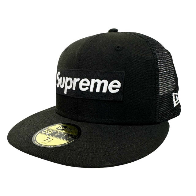 シュプリーム SUPREME ×NEWERA ニューエラ 24SS Box Logo Mesh Back Black ボックス ロゴ刺繍 メッシュ バック ベースボール キャップ 帽子 黒ブラック ブランド古着ベクトル 中古☆AA★▲260524 メンズ