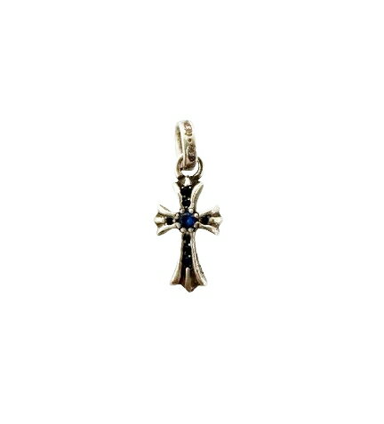 Rakuten - 【中古】クロムハーツ CHROME HEARTS CRS BBYFAT P SAP ベイビーファット クロス PAVE サファイア ネックレス トップ SILVER 925 シルバー ブランド古着ベクトル中古☆AA★▲■260422 メンズ