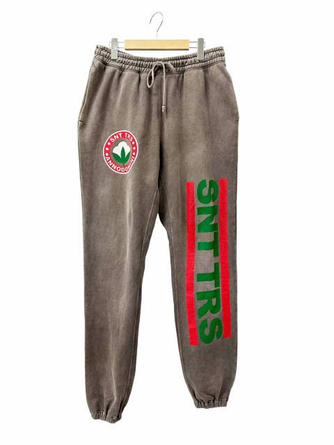樂天商城 - 【中古】セントマイケル SAINTMICHAEL ×DENIM TEARS デニムティアーズ 21AW SNTTRS SWEAT PANTS セントティアーズ ロゴ プリント スウェット パンツ SM-A21-0000-052 L グレー ブランド古着ベクトル 中古☆AA★260525 メンズ