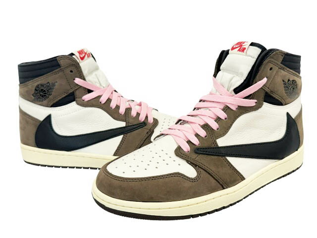Rakuten - 【中古】ナイキ NIKE ×TRAVIS SCOTT トラヴィス スコット AIR JORDAN 1 HIGH OG TS SP Sail Dark Mocha エア ジョーダン 1 レトロ ハイ セイル ダークモカ CD4487-100 29茶 ブランド古着ベクトル 中古☆AA★▲■260529 メンズ