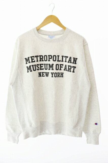 Rakuten - 【中古】チャンピオン CHAMPION THE MET The Metropolitan Museum of Art Reverse Weave CREWNECK SWEAT メトロポリタン美術館 ロゴ リバースウィーブ スウェット トレーナー S グレー ブランド古着ベクトル 中古260514 メンズ