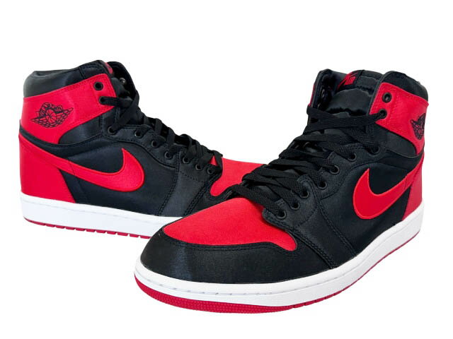 Rakuten - 【中古】ナイキ NIKE WMNS AIR JORDAN 1 RETRO HIGH OG Satin Bred ウィメンズ エア ジョーダン 1 レトロ ハイ サテン ブレッド FD4810-061 28.5 赤 黒 レッド ブラック ブランド古着ベクトル 中古▲260531 レディース