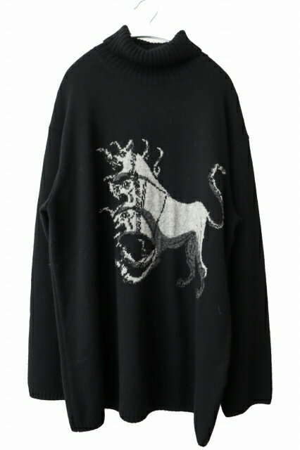 Rakuten - 【中古】ヨウジヤマモト YOHJI YAMAMOTO BLACK Scandal 19AW Kerberos Intarsia Knit ブラック スキャンダル ケルベロス インターシャ ニット HC-K06-195 3 黒 ブラック ブランド古着ベクトル 中古 260515 メンズ