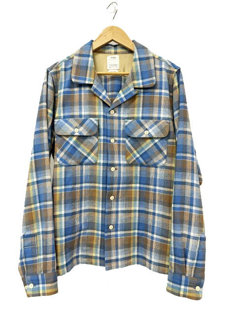 Rakuten - 【中古】ビズビム VISVIM 22AW BOOMER SHIRT CHECK L/S チェック柄 長袖 ブーマー シャツ 0122205011010 2 青ブルー ブランド古着ベクトル 中古260509 メンズ