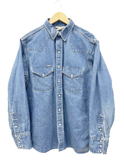 Rakuten - 【中古】カーハート carhartt VINTAGE ヴィンテージ 90s デニム ウエスタン シャツ インディゴ ブルー ブランド古着ベクトル 中古260515 メンズ
