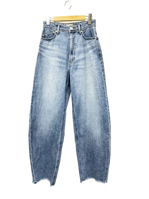 樂天商城 - 【中古】ヤヌーク YANUK LAURA CUB ローラ カーブ テーパード デニム パンツ ジーンズ 57141314 25 カットオフユーズドブルー ブランド古着ベクトル 中古●260516 レディース