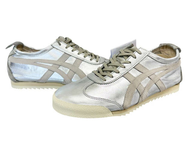 Rakuten - 【中古】オニツカタイガー Onitsuka Tiger MEXICO 66 DELUXE メキシコ デラックス ローカット スニーカー 1182A467-020 24 メタリック シルバー ブランド古着ベクトル 中古●▲■260517 レディース