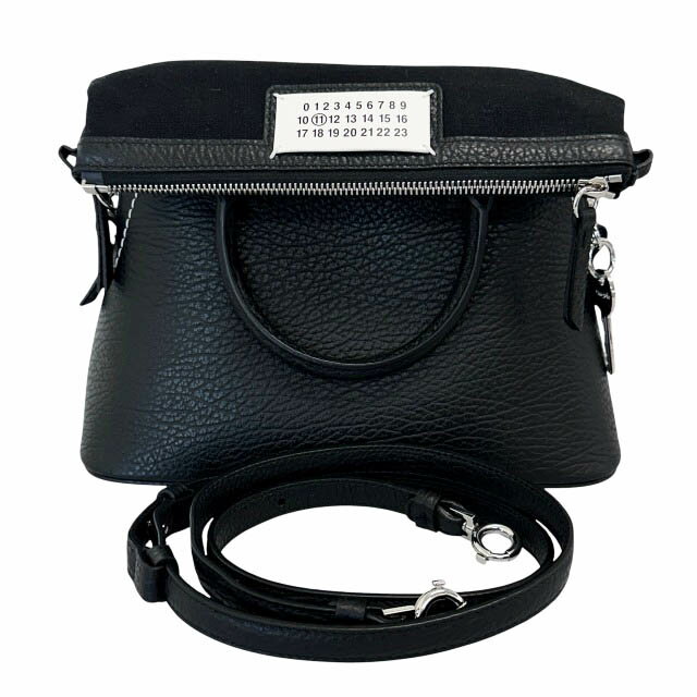 乐天商城 - 【中古】メゾンマルジェラ Maison Margiela 5AC ミニ レザー 2WAY ハンド ショルダー バッグ S56WG0082 黒ブラック ブランド古着ベクトル 中古▲■260517 レディース