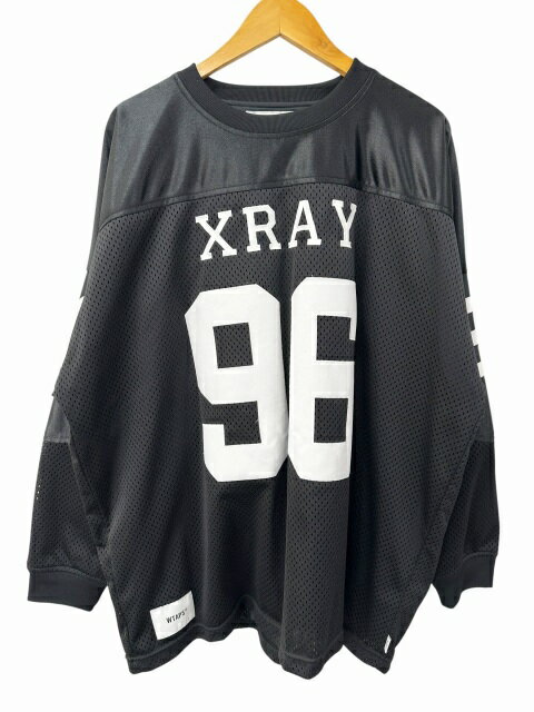 Rakuten - 【中古】ダブルタップス WTAPS 25SS NETMINDER LS POLY MIKE ネットマインダー ポリマイク メッシュ切替 ロゴ 長袖Tシャツ 251ATDT-CSM23 4 黒 ブラック ブランド古着ベクトル 中古260601 メンズ