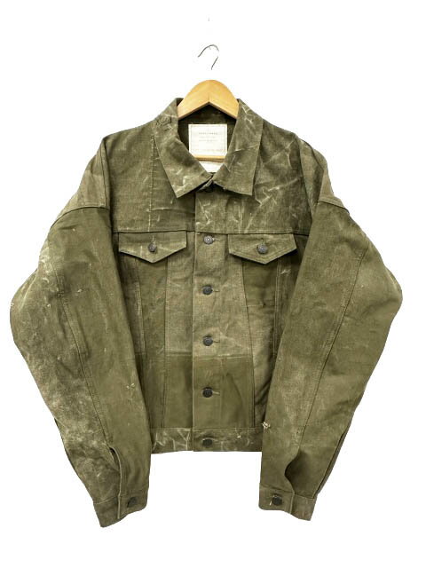 レディメイド READYMADE OVERSIZE WORK JACKET ヴィンテージ加工 オーバーサイズ ワーク ミリタリー ジャケット 2 カーキ ブランド古着ベクトル 中古☆AA★260620 メンズ