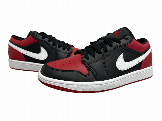 Rakuten - 【中古】ナイキ NIKE AIR JORDAN 1 LOW Bred エア ジョーダン 1 ロー ブレッド 553558-066 27 赤 黒 レッド ブラック ブランド古着ベクトル 中古 ▲■260523 メンズ