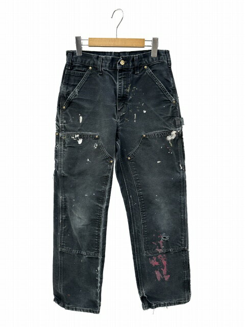 乐天商城 - 【中古】カーハート carhartt DOUBLE NKEE PAINTER PANTS USA製 ダブルニー ペインター パンツ 29 黒 ブラック ブランド古着ベクトル 中古260526 メンズ