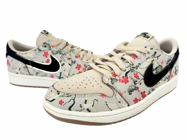 Rakuten - 【中古】ナイキ NIKE ×Rui Hachimura 八村塁 AIR JORDAN 1 RETRO LOW OG Cranes エア ジョーダン 1 レトロ ロー クレインズ HV8293-100 27.5 グレー ベージュ ブランド古着ベクトル 中古▲■260601 メンズ