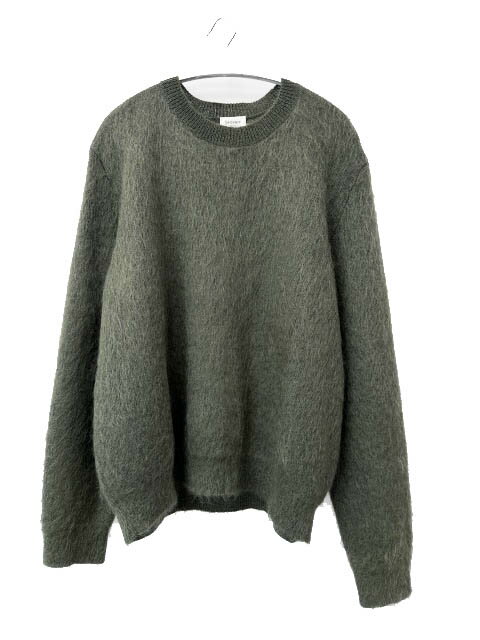 樂天商城 - 【中古】サンローラン パリ SAINT LAURENT PARIS 25AW ルーズフィット ブラッシュド モヘヤ ニット セーター 820148 Y76ZL XL カーキ ブランド古着ベクトル 中古260530 メンズ