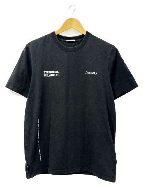 Rakuten - 【中古】モンクレール MONCLER ×FRAGMENT DESIGN フラグメント デザイン 23AW SS T-Shirt ロゴ プリント ワッペン 半袖Tシャツ I209U8C00002 XS 黒ブラック ブランド古着ベクトル 中古260530 メンズ
