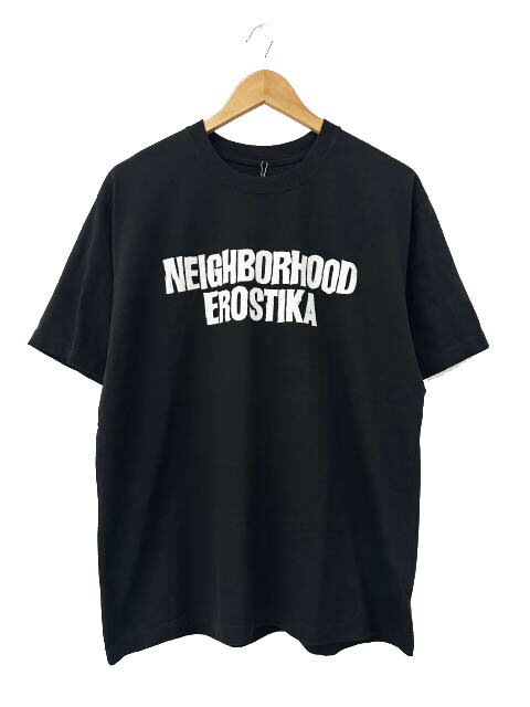 樂天商城 - 【中古】ネイバーフッド NEIGHBORHOOD ×EROSTIKA エロスティカ 24SS NHXEROSTIKA.TEE ロゴ プリント 半袖Tシャツ SS-3 241PC51N-ST03S M 黒ブラック ブランド古着ベクトル 中古■260603 メンズ