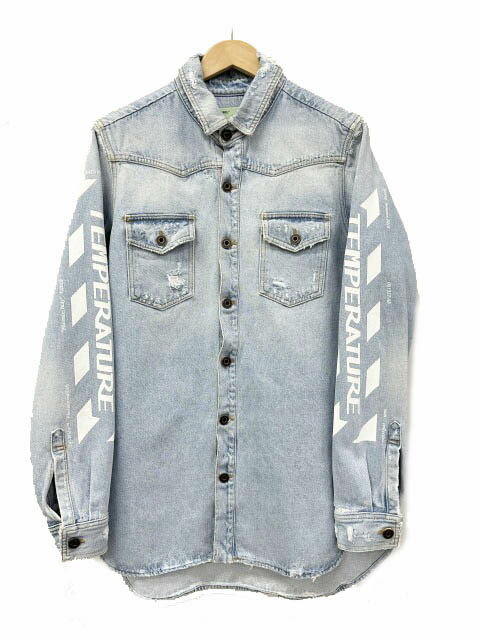 リ*ウ様 Off-White ライトブルーデニムシャツ 長袖 楽天市場】off white オフホワイト デニム シャツの通販