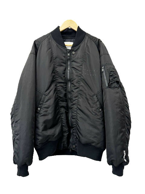 ノンネイティブ nonnative ×fragment design フラグメント デザイン ×ARTIST PROOF アーティストプルーフ 25AW TROOPER PUFF BLOUSON トルーパー パフ ブルゾン ジャケット MA-1 NN-JU4753 XL 黒ブラック ブランド古着ベクトル 中古260712 メンズ