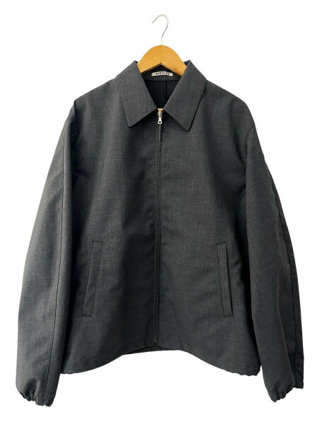 【中古】オーラリー AURALEE 26SS Bonded Tropical Wool Zip Blouson ボンデッド トロピカル ウール ジップ ブルゾン ジャケット A26SB02WB 5 チャコール グレー ブランド古着ベクトル 中古260612 メンズ