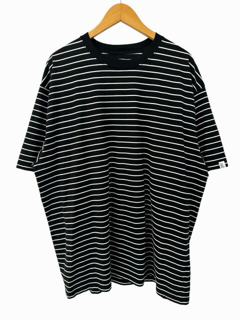 シークエル SEQUEL HIGH GAUGE BORDER T-SHIRT BLACK ハイ ゲージ ボーダー 半袖Tシャツ XL ブラック ホワイト ブランド古着ベクトル 中古260615 メンズ