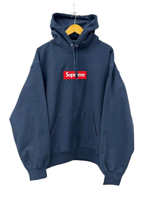 シュプリーム SUPREME 24AW Box Logo Hooded Sweatshirt Navy ボックス ロゴ刺繍 フーデッド スウェット シャツ プルオーバー パーカー L 紺ネイビー ブランド古着ベクトル 中古☆AA★260715 メンズ