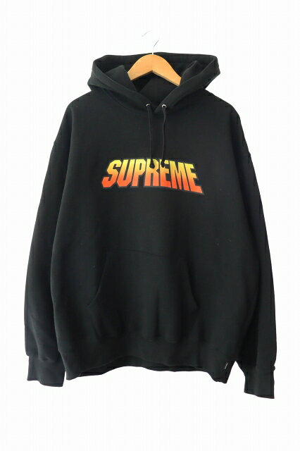 シュプリーム SUPREME 24SS Gradient Hooded Sweatshirt グラディエント フーデッド スウェットシャツ パーカー L 黒 ブラック ブランド古着ベクトル 中古 ☆AA★260712 メンズ
