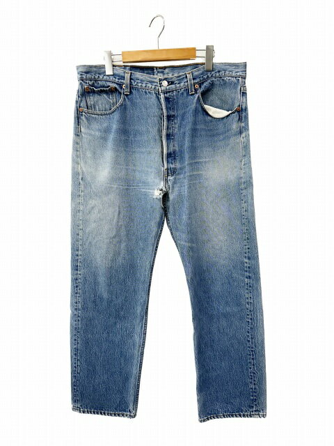 [Used] Levi's 90s vintage 501 USA-made, back stamp 552, February 1994, denim pants, jeans, W40 L32, indigo, brand used clothing, Vector, used 260619, men's