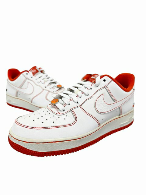 ナイキ NIKE AIR FORCE 1 LOW 07 LV8 EMB Rucker Park エアフォース1 ロー ラッカーパーク CT2585-100 26.5 白 オレンジ ホワイト ブランド古着ベクトル中古▲■260627 メンズ