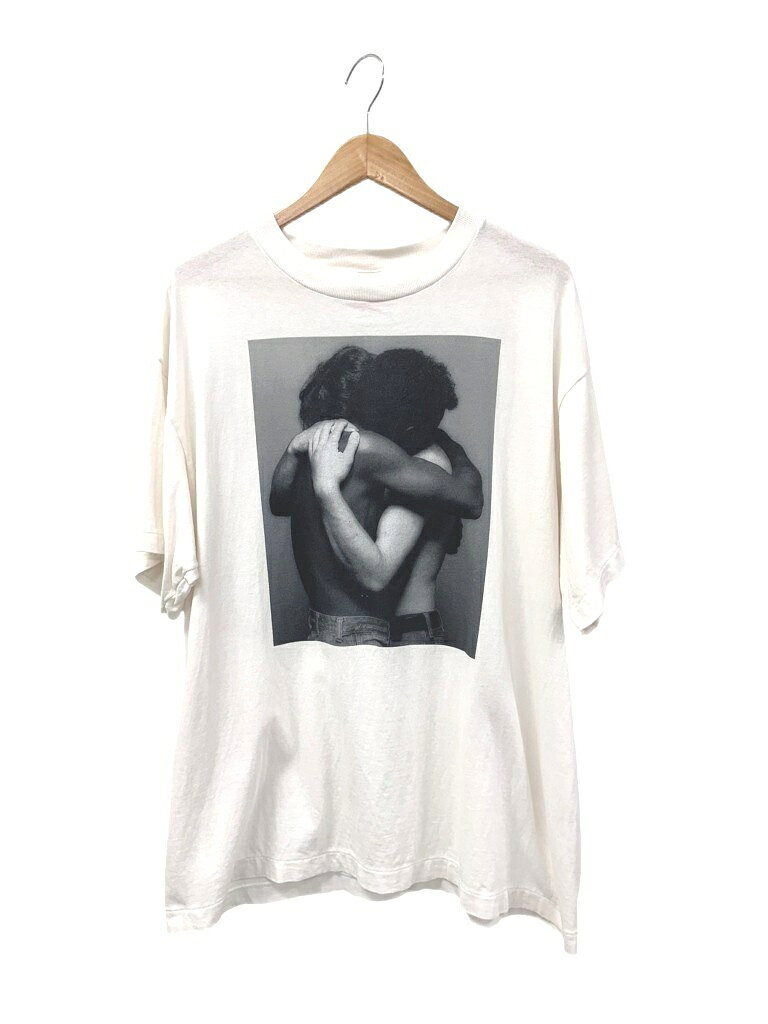 【中古】セントマイケル SAINTMICHAEL 25SS Robert Mapplethorpe ロバート メイプルソープ プリント 半袖 Tシャツ EMBRACE MT_SS TEE SM-HR8-0000-C20 M 白 ホワイト ブランド古着ベクトル 中古☆AA★260908 メンズ